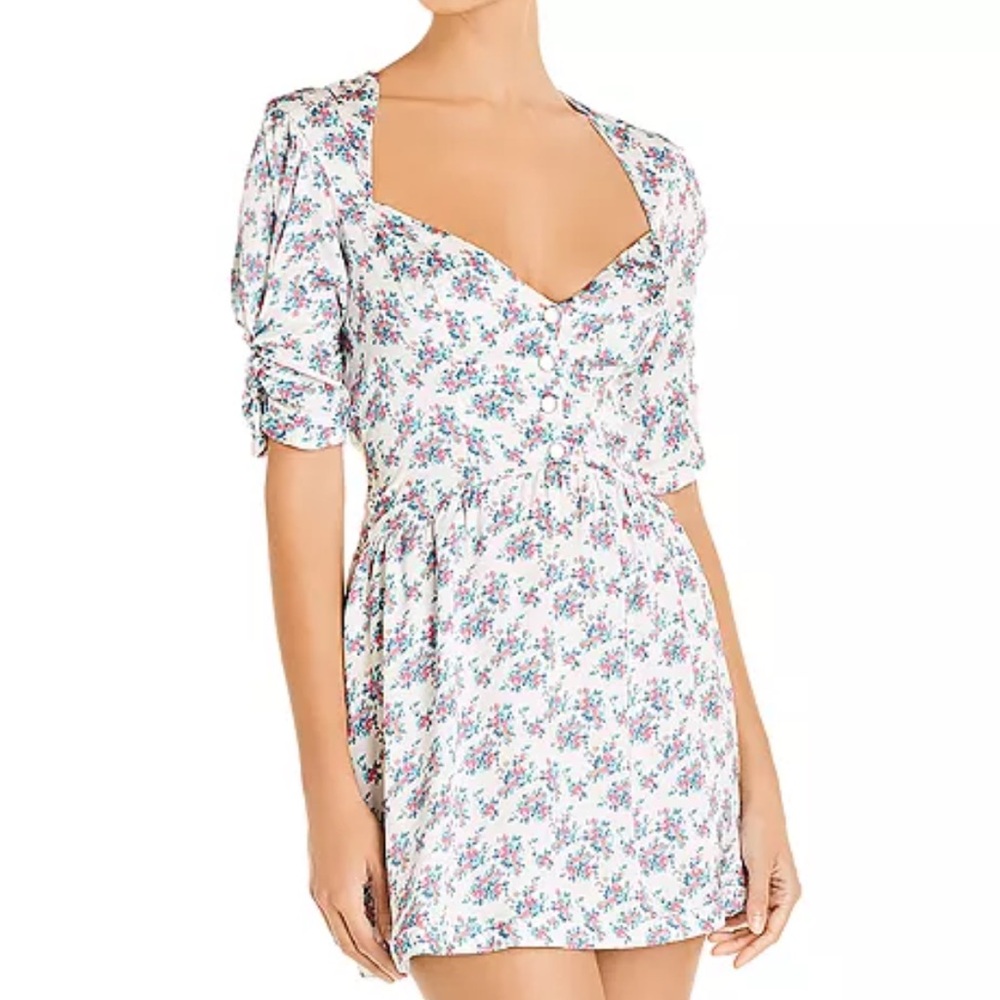 NWT For love and lemons Taggart floral print mini dress size M - Picture 4 of 13